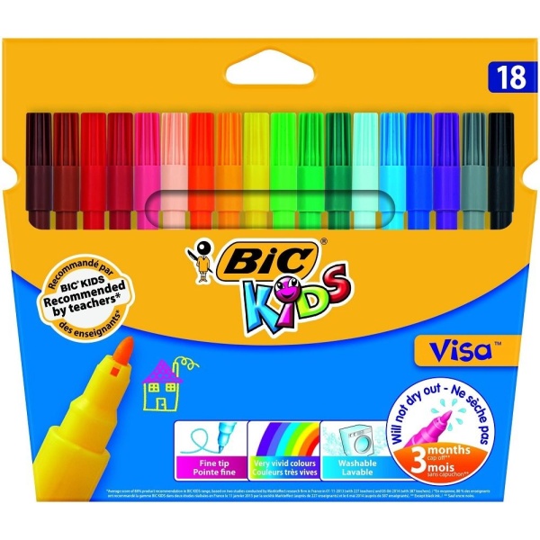 Bic Markere De Colorat Kids Visa 18 Buc 36005728